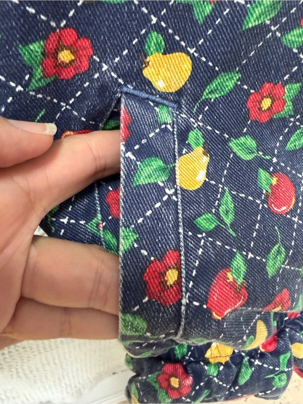 Vintage Oshkosh size 5-6 Flawed Faded Jacket Multicolor Fruit Floral Print